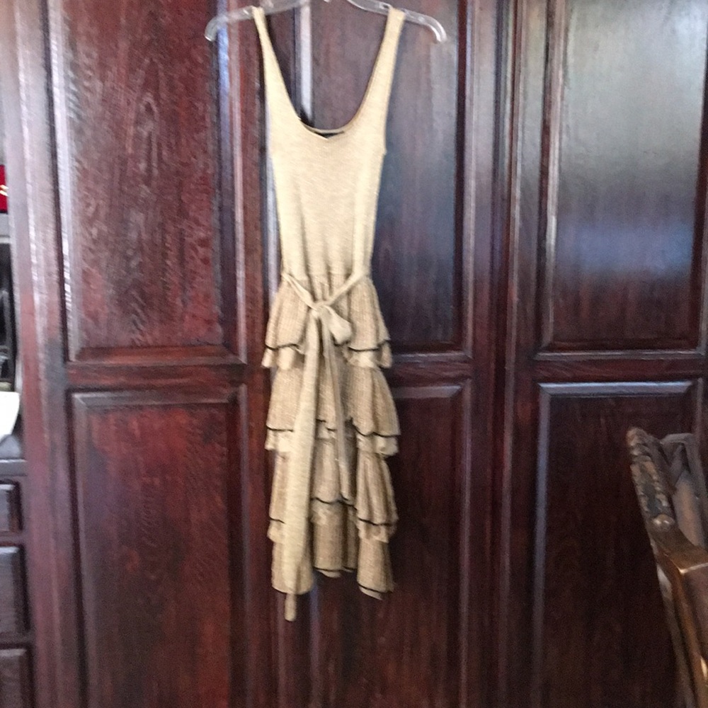 NWOT Mango golden dress.